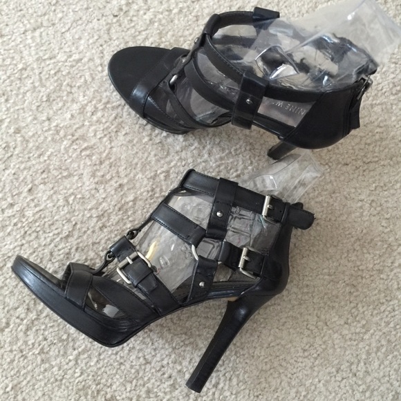 Nine West Shoes - Nine West Caged Heel Sandal Leather Size 8
